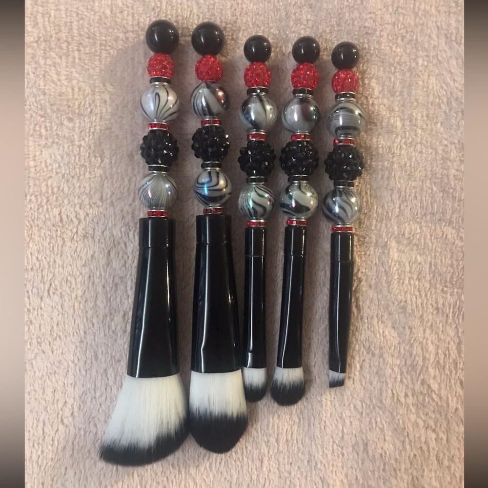 Beaded Makeup Brushes (Set of 5)